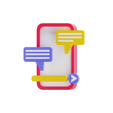 Mobile Chatting  3D Icon