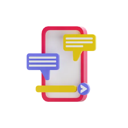 Mobile Chatting  3D Icon