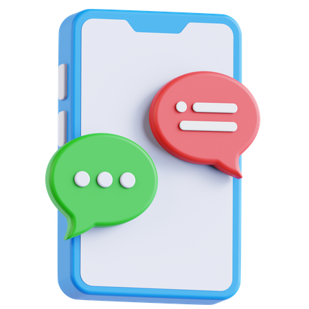 Mobile chatting  3D Icon