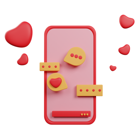 Mobile Chatting  3D Icon
