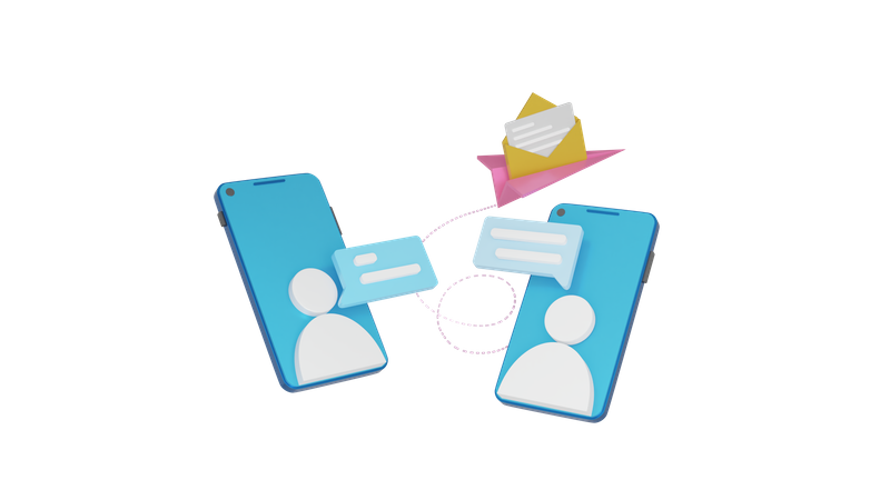 Mobile Chatting 3D Icon