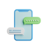 mobile-chatting 3d illustration
