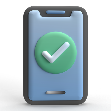 Mobile Check  3D Icon