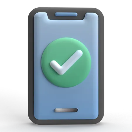 Mobile Check  3D Icon