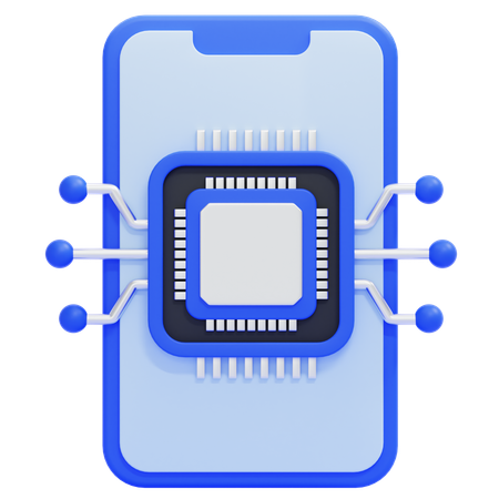 Mobile Chip  3D Icon