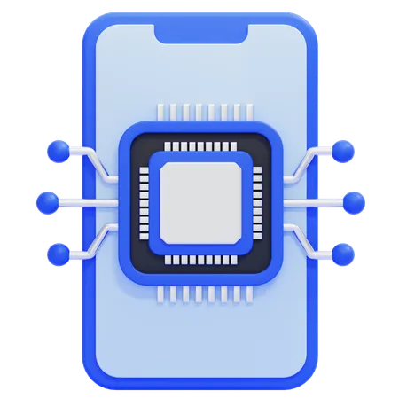 Mobile Chip  3D Icon