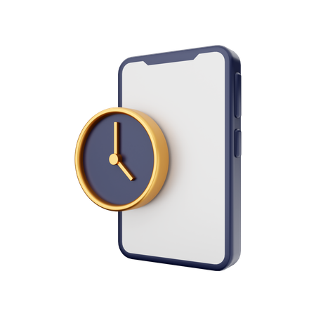 Mobile Clock  3D Illustration