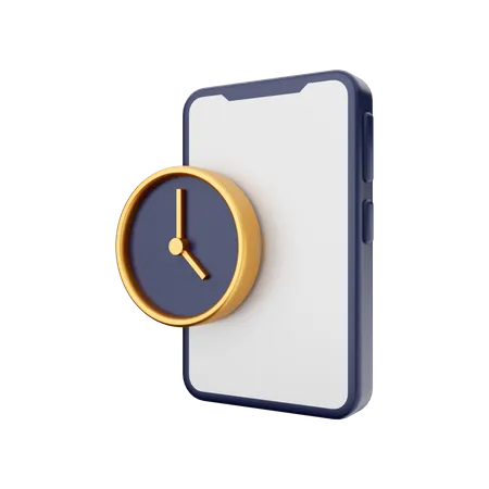 Mobile Clock  3D Illustration