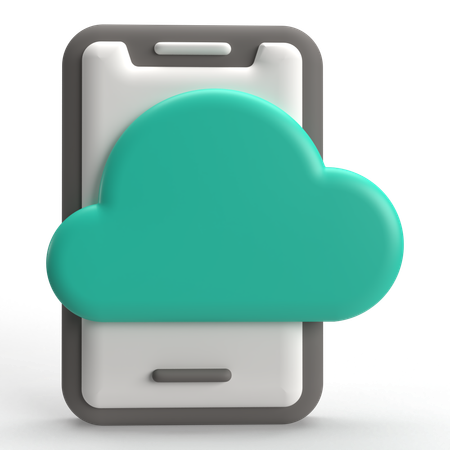 Mobile Cloud  3D Icon