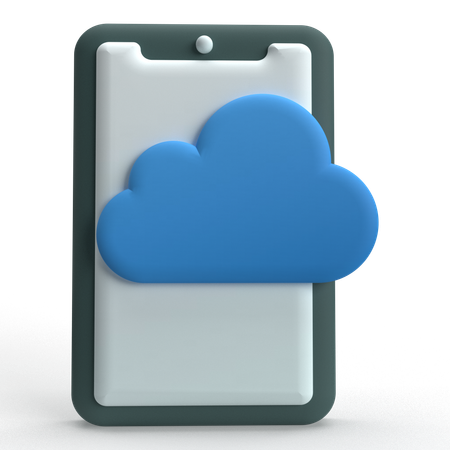 Mobile Cloud  3D Icon