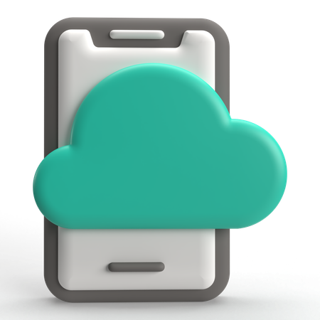 Mobile Cloud  3D Icon