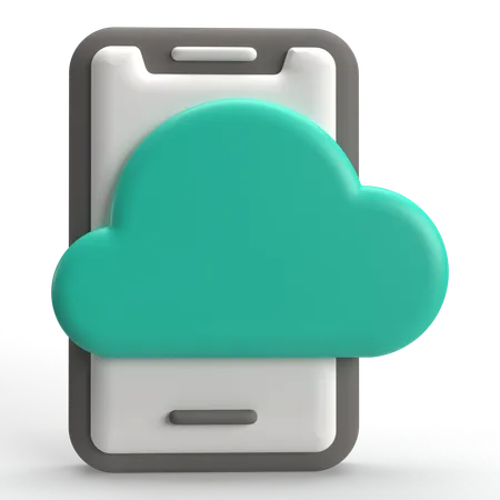 Mobile Cloud  3D Icon