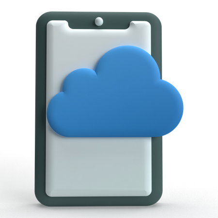 Mobile Cloud  3D Icon