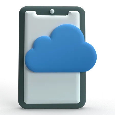 Mobile Cloud  3D Icon