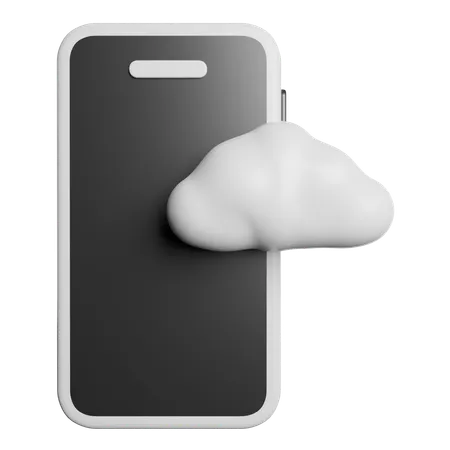 Mobile Cloud  3D Icon