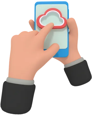 Mobile Cloud  3D Illustration