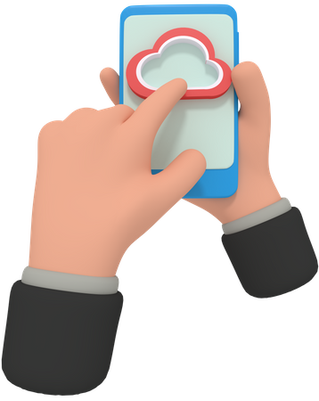 Mobile Cloud 3D Illustration