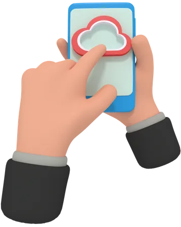 Mobile Cloud 3D Illustration