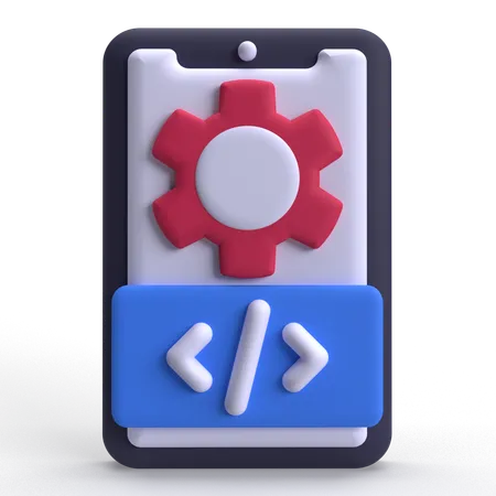 모바일 코드  3D Icon