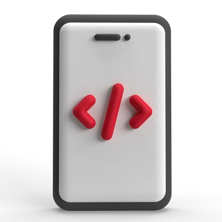 모바일 코드  3D Icon
