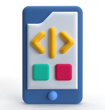 Mobile Code  3D Icon