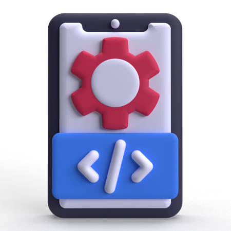 Mobile Code  3D Icon