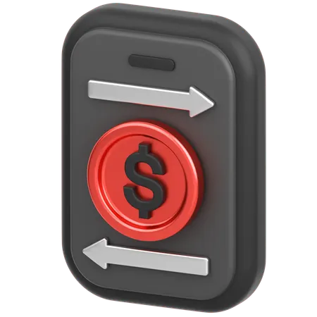 Mobile Coin Trade  3D Icon