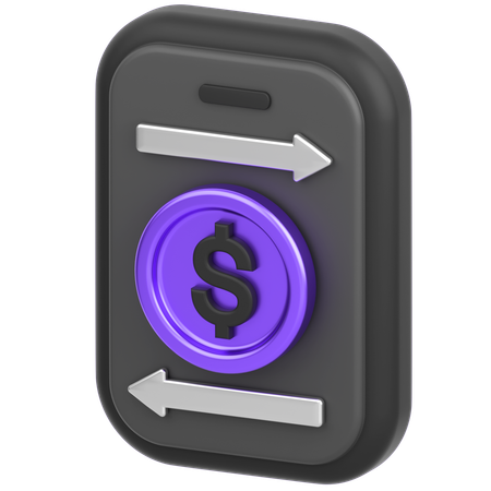 Mobile Coin Trade  3D Icon