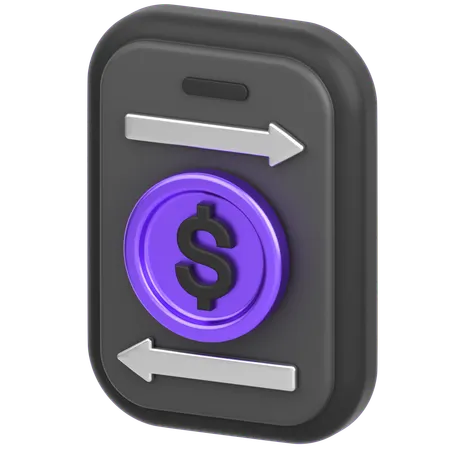 Mobile Coin Trade  3D Icon