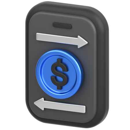 Mobile Coin Trade  3D Icon