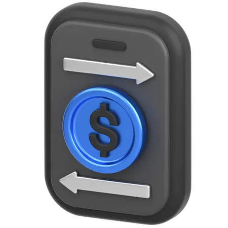 Mobile Coin Trade  3D Icon
