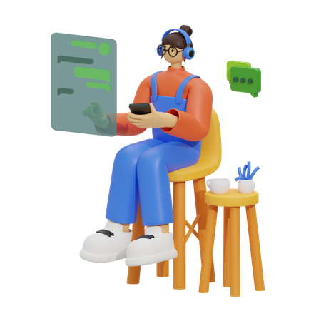 Mobile communication  3D Icon