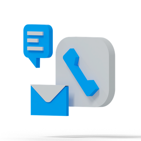 Mobile Communication App  3D Icon