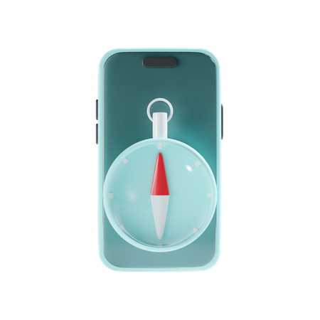 Mobile Compass  3D Icon