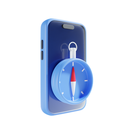 Mobile Compass  3D Icon