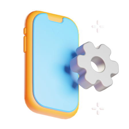 Mobile configuration  3D Icon