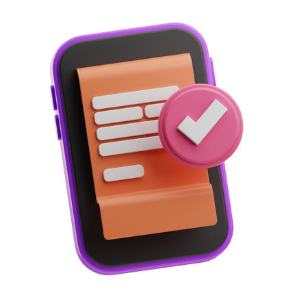 Mobile Confirmation App  3D Icon