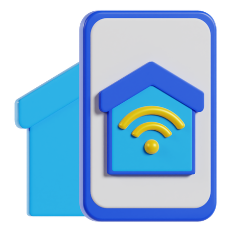 Mobile Control Home  3D Icon