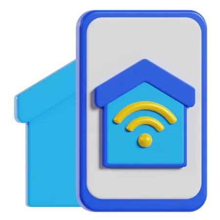 Mobile Control Home  3D Icon