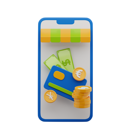 Mobile Currency  3D Icon