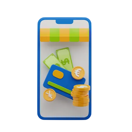 Mobile Currency  3D Icon