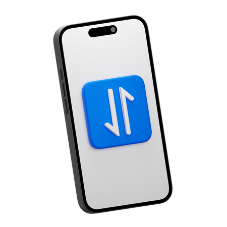 모바일 데이터  3D Icon