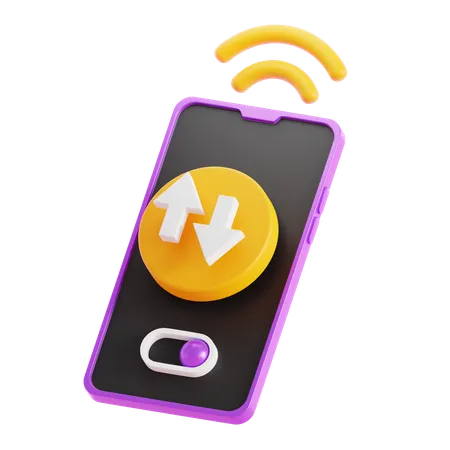 Mobile Data  3D Icon