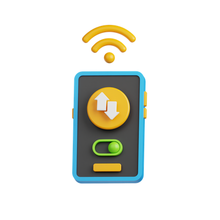 Mobile Data  3D Icon