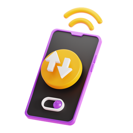 Mobile Data 3D Icon