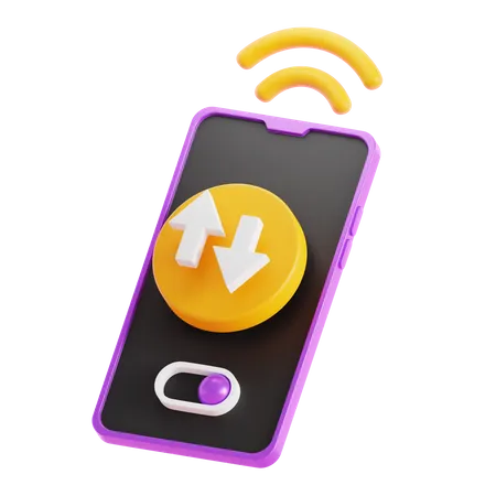 Mobile Data 3D Icon