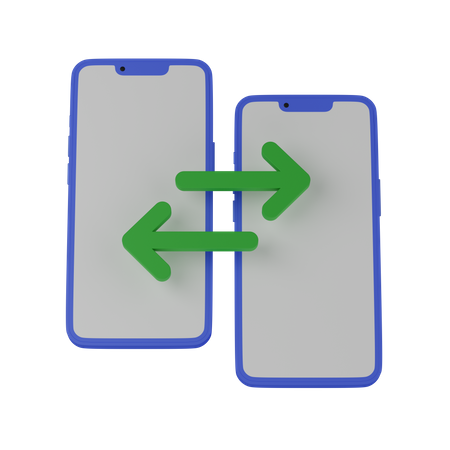 Mobile data transfer  3D Icon