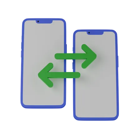 Mobile data transfer  3D Icon