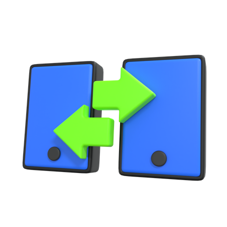 Mobile Data Transfer  3D Icon