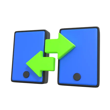 Mobile Data Transfer  3D Icon